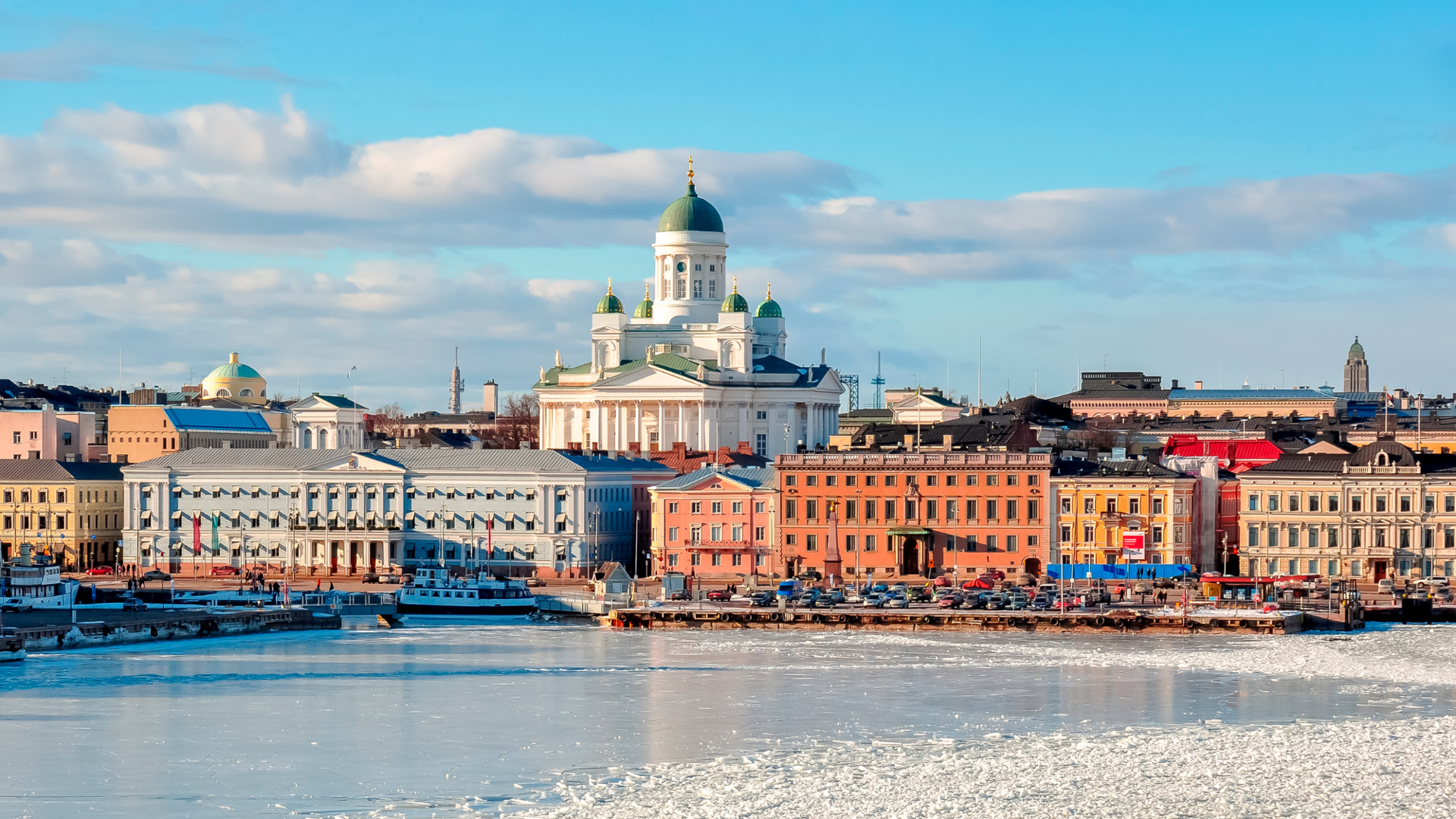 Helsinki, Finland -- harbour and city skyline